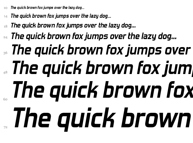 Forgotten Futurist font waterfall